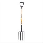 Green Thumb GT-ST219 4-Tine Spading Fork, Wood D-Handle - Quantity 1