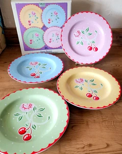 4 piatti da pranzo vintage Sakura da tavolo Mary Engelbreit fiori di ciliegio 8 1/4" - Foto 1 di 17