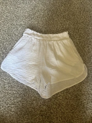 Pantalones Cortos de Lona Aerie Cream Babewatch Cintura Alta Talla XS Foto 1 de 3