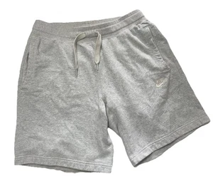 Nike Sportswear Classic Shorts L Gray Heavyweight Terry Cotton Embroidered Logo - Picture 1 of 6