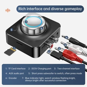 New Bluetooth-compatible 5.0 Adapter With 3d Subwoofer Supports Speakers - Photo 1/10