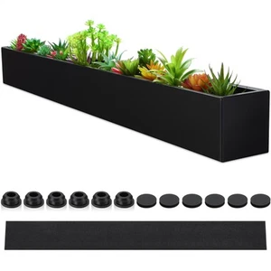 Long Rectangular Planter Box Window Sill Plant Box Metal Water Trough Indoor ... - Picture 1 of 6