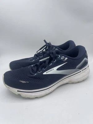 Womens  Brooks Ghost 15 Navy Blue Size 8.5 Wide Running Walking Comfort Shoes - Image 1 of 4