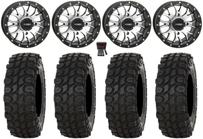 System 3 ST-3 14" Wheels Machined 32" XComp ATR Tires Polaris Sportsman / RZR / - Image 1 of 4