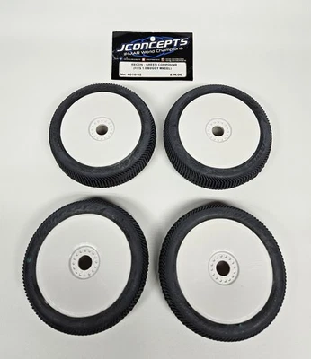 JConcepts Green Recon Pre-Mounted 1/8 Buggy Tires Full Set JCO401002 - Image 1 of 3