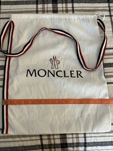 Moncler 15.5x19.5 White Cinchable Dust Bag with Strap - Picture 1 of 7