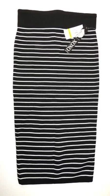 XOXO Womens Black / White Desert Cabana Stretch Striped Skirt NWT Size S MSRP$59 - Image 1 of 3