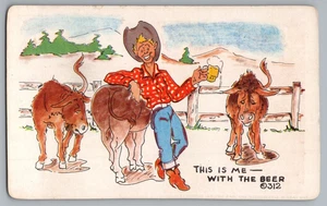 Comic Man Donkeys Postcard - Picture 1 of 2