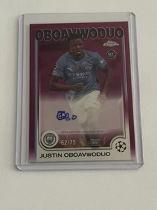 Justin Oboavwoduo Auto 2025 Topps Chrome CL Purple RC #CA-OV, /75 - Picture 1 of 2
