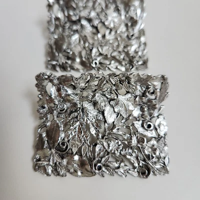 Clips florales vintage para zapatos MUSI Francia tono plata - MUSI estampados Foto 1 de 4