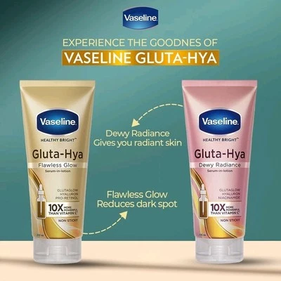 《VASELINE》 Gluta-Hya FLAWLESS BRIGHT Serum Burst Body Lotion 330ml NEW - Image 1 of 4