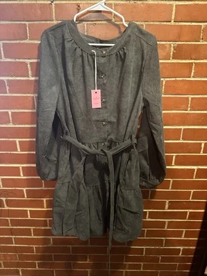 Vestido para mujer Simply Southern de pana gris con botones campesino boho talla XL NUEVO CON ETIQUETAS Foto 1 de 4