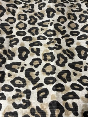 Cheetah Jaguar Leopard Heavy Canvas Cotton Fabric 29” X 48” W Upholstrey Fabric - Image 1 of 2