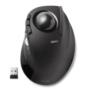 ELECOM Mouse Wireless Receiver Included Trackball Index Finger 8 Buttons Japan - Afbeelding 1 van 8