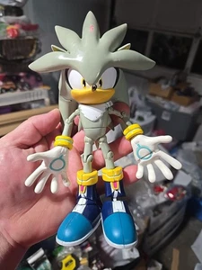 SEGA Jazwares Sonic The Hedgehog Super Silver Super Poser 8" Rare V2 READ - Picture 1 of 24