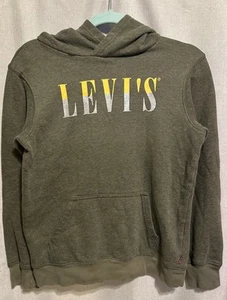 Levi's Hoodie Sweatshirt Boys Youth Long Sleeve Olive Green Vintage | L 12-13yrs - Picture 1 of 6