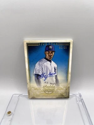Aroldis Chapman 2016 Topps Five Star Gold Auto #5/50 Yankees W/ Mag - Image 1 of 2