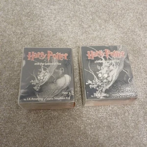 Harry Potter and The Goblet of Fire Audio  Cassette read by Stephen Fry Part 1&2 - Picture 1 of 4