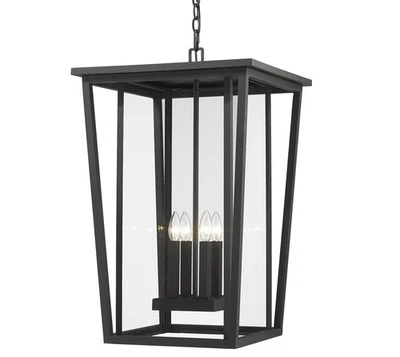 Z-Lite 571CHXXL Seoul 4 лампы 18 дюймов Вт уличная коническая свеча морская - черная - Изображение 1 из 4