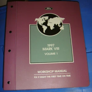 1997 Ford Mark VIII Workshop Manual VOL 1 Hardcover Binder very nice - Bild 1 von 3