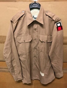CAMISA UNIFORME UNIFORME DE OFICIAL DEL EJÉRCITO DE ESTADOS UNIDOS GENUINA SEGUNDA GUERRA MUNDIAL/COREA DACRON EN MUY BUEN ESTADO!¡!! 15 1/2 X 34 - Imagen 1 de 5