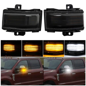 For Ford 17-22 Super Duty F250 F350 2015-2022 F450 F150 White-Amber Mirror Light - Picture 1 of 12