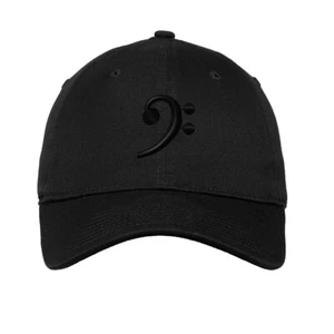 Soft Women Baseball Cap Black Bass Clef Black Embroidery Dad Hats for Men - Picture 1 of 55