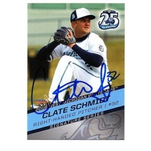 Clate Schmidt 2018 West Michigan Whitecaps auto firmato team set card Clemson - Foto 1 di 1
