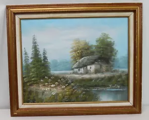 Vintage Öl auf Leinwand Gemälde signiert - Bild 1 von 8