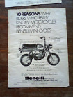 1971 BENELLI MOTORCYCLE Mini Cycle Print Ad - imperfect