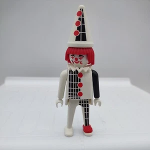 Playmobil Special Clown Pierrot 1974 Geobra Figura Capelli Rossi - Foto 1 di 2