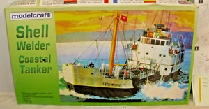 MODELCRAFT SHELL WELDER COASTAL OIL TANKER SHIP MODEL KIT 1:130 BOXED #130 - Picture 1 of 6