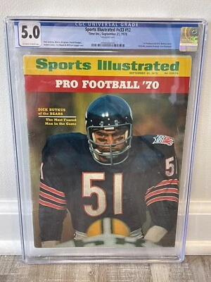 Quiosco Dick Butkus Sports Illustrated CGC 5.0 21/09/70 1ª cubierta profesional osos Foto 1 de 3