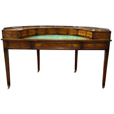 1151-801: Vintage Regency Demilune Carlton House Desk by J. Zonon - Image 1 of 4