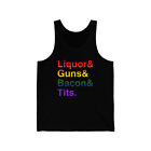 LGBT Liquor Becon Guns Tits Unisex Tanktop