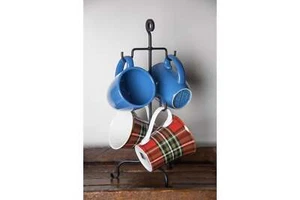 Soporte para 4 tazas de café y tazas de té de hierro forjado - Hecho en Amish - Imagen 1 de 8