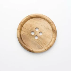 4 Hole Natural Wooden 51mm Buttons, Various quantity Knitted, Crafts, Clothes - Picture 1 of 1