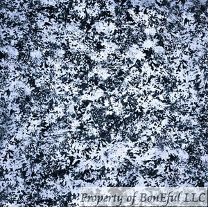 BonEful Fabric Cotton Quilt White Black B&W Texture Blender Calico Dot USA SCRAP - Picture 1 of 13
