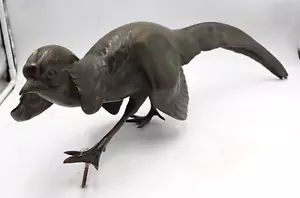 ART DECO PHEASANT BRONZE STATUE Signed CH LAURENT 1940 - LONG: 75CM - Picture 1 of 14