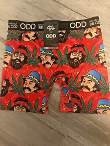STAND OUT BE ODD Cheech & Chong Cannabis Leaf Boxer Briefs Men's SMALL NWT - Imagen 1 de 2