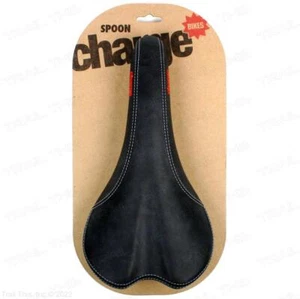 Charge Spoon Bike Saddle Black CrMo Rails Pressure Relief Lightweight Road MTB - Picture 1 of 3