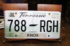2012 Tennessee Tenn TN License Plate Knox County 788-RGH