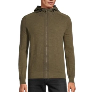 strellson Albany light jacket hoodie zip up olive hunter green army camo autumn - Bild 1 von 6