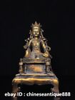 Tibetan buddhism Pure copper White Tara Kwan-Yin Bodhisattva Goddess Statue