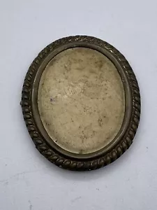 Antique Brooch Baby Photo Pin Oval Vintage Rare - Picture 1 of 6
