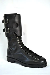 STIVALI STIVALETTI UOMO ANFIBIO 100% MADE IN ITALY VERA PELLE NERO SU MISURA  - Imagen 1 de 7