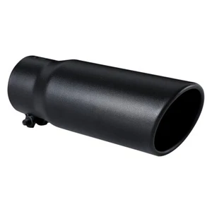 Punta de escape de coche 2,5"" entrada negro recubierto acero inoxidable silenciador tubo perno - Imagen 1 de 6