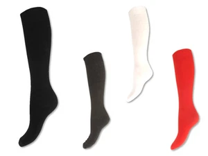 school socks girls knee high childrens womens pop plain long cotton over size - Picture 1 of 15