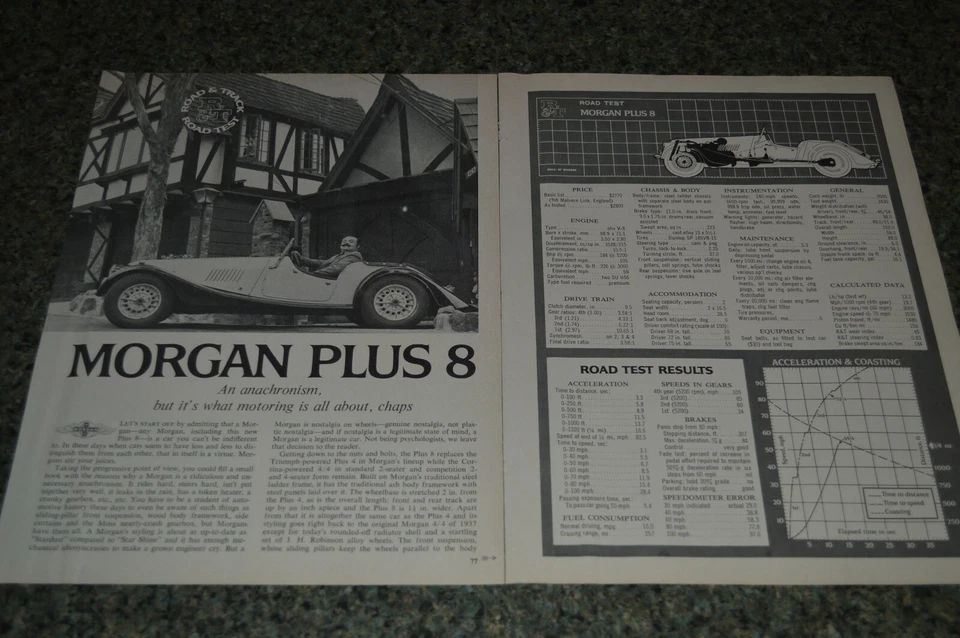 Morgan Plus 8 1970 original primer vistazo prueba en carretera artículo especificaciones información 70 Foto 1 de 2
