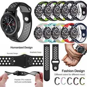 Correa de repuesto de silicona transpirable liberación rápida para reloj Gear S3 Frontier - Imagen 1 de 41